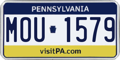 PA license plate MOU1579