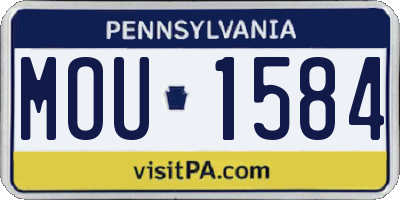 PA license plate MOU1584