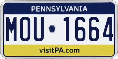 PA license plate MOU1664