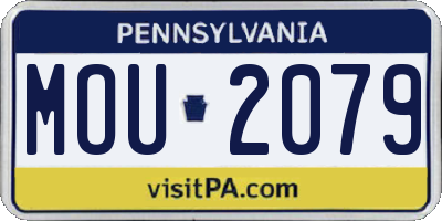 PA license plate MOU2079