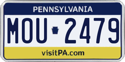 PA license plate MOU2479