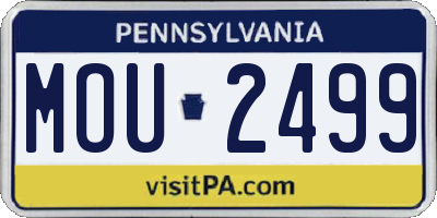 PA license plate MOU2499