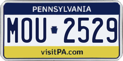 PA license plate MOU2529
