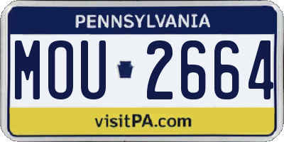PA license plate MOU2664