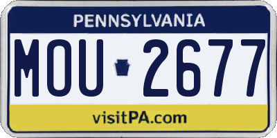 PA license plate MOU2677