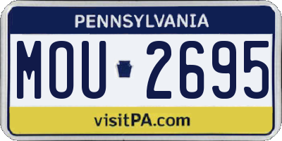 PA license plate MOU2695