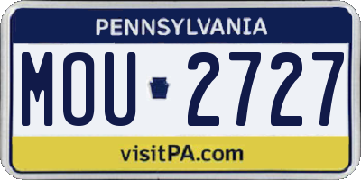 PA license plate MOU2727