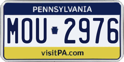 PA license plate MOU2976