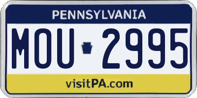 PA license plate MOU2995