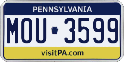 PA license plate MOU3599
