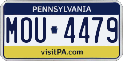 PA license plate MOU4479