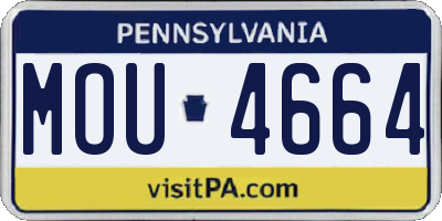 PA license plate MOU4664