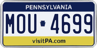 PA license plate MOU4699