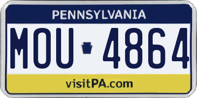 PA license plate MOU4864