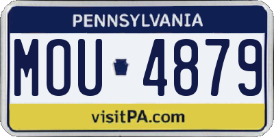 PA license plate MOU4879