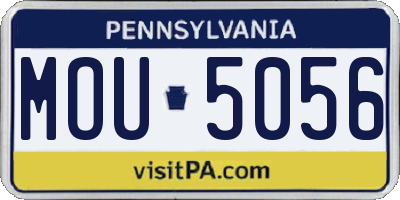 PA license plate MOU5056