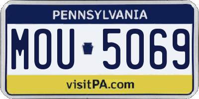 PA license plate MOU5069