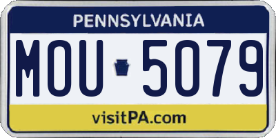 PA license plate MOU5079