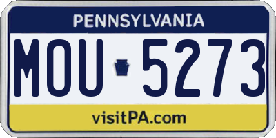 PA license plate MOU5273
