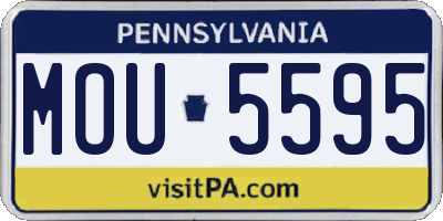 PA license plate MOU5595