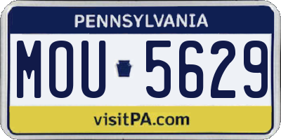 PA license plate MOU5629