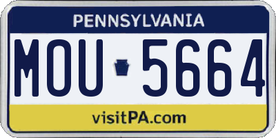 PA license plate MOU5664