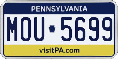 PA license plate MOU5699