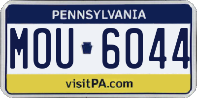 PA license plate MOU6044