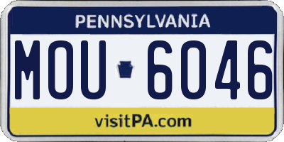 PA license plate MOU6046