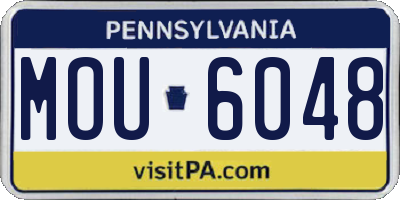 PA license plate MOU6048