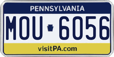 PA license plate MOU6056