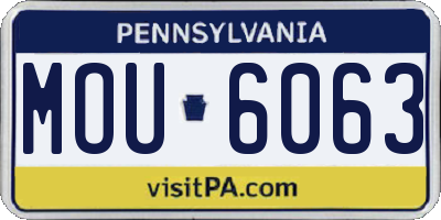 PA license plate MOU6063