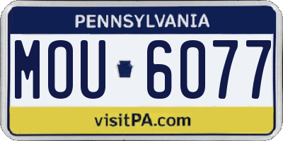PA license plate MOU6077