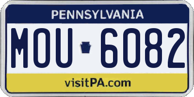 PA license plate MOU6082
