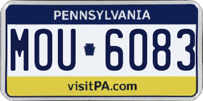 PA license plate MOU6083