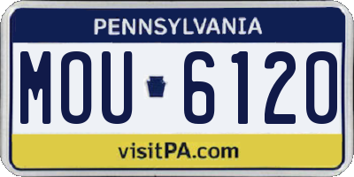 PA license plate MOU6120