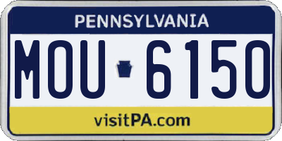 PA license plate MOU6150