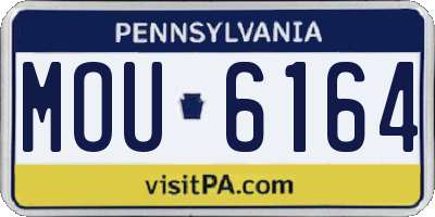 PA license plate MOU6164