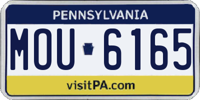 PA license plate MOU6165