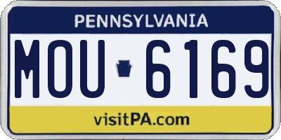 PA license plate MOU6169
