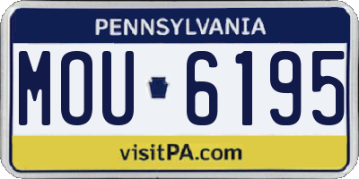 PA license plate MOU6195