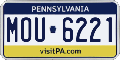 PA license plate MOU6221