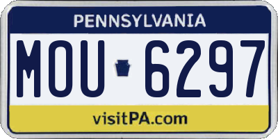 PA license plate MOU6297