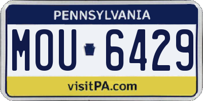 PA license plate MOU6429