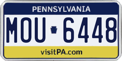 PA license plate MOU6448