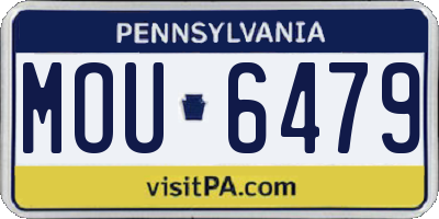 PA license plate MOU6479