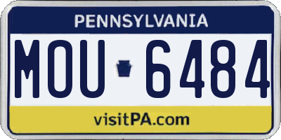 PA license plate MOU6484