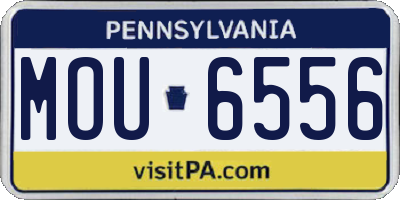 PA license plate MOU6556