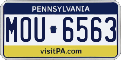 PA license plate MOU6563