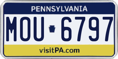 PA license plate MOU6797
